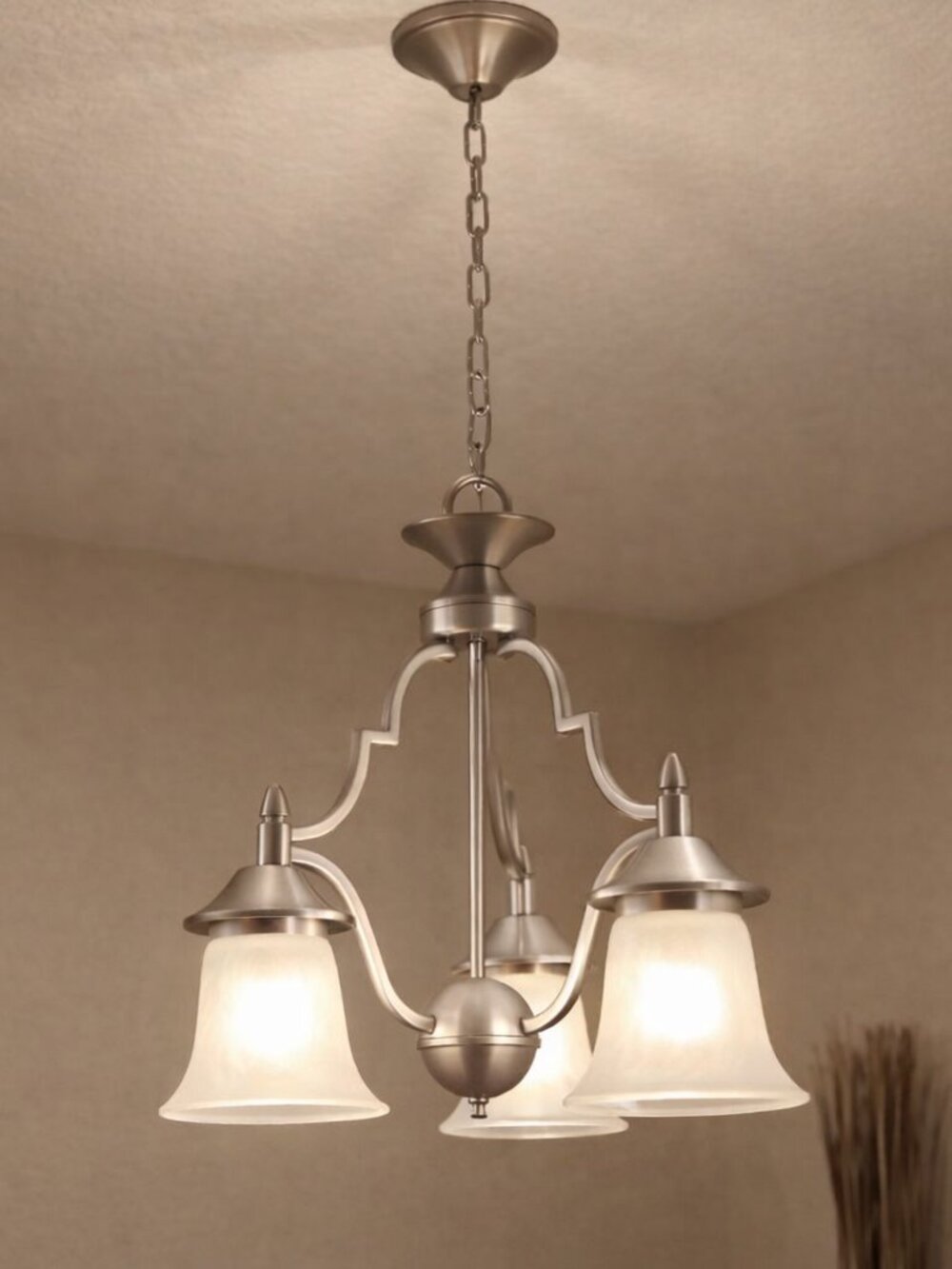 Brushed‑nickel Chandelier light fixture